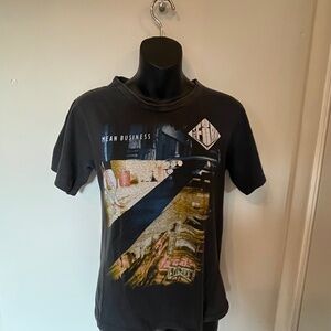 The Firm Mean Business Concert Tour Vtg 1986 Size Medium Tee Shirt Double Sided